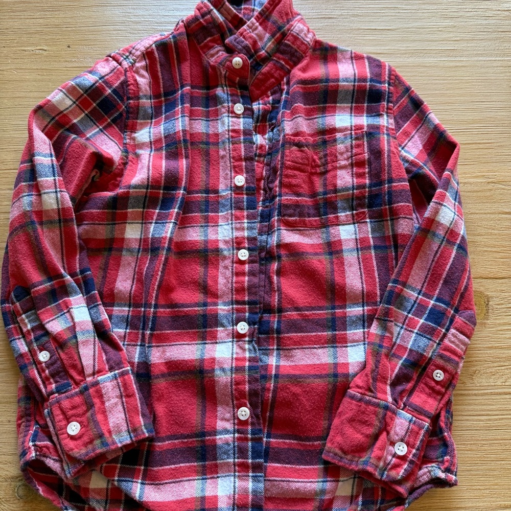 Crewcuts Red and Blue Plaid Button-Down Shirt